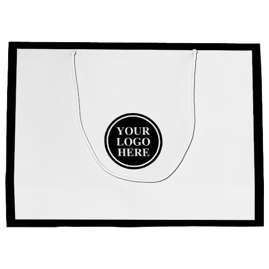 Eenvoudige minimalistische zakelijke promotionele  groot cadeauzakje (Achterkant)