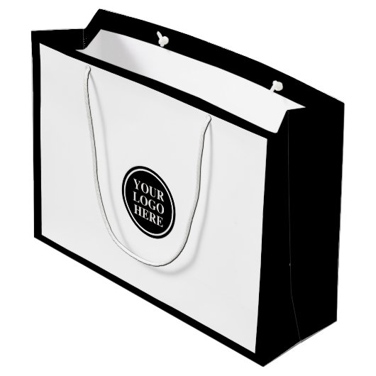 Eenvoudige minimalistische zakelijke promotionele  groot cadeauzakje (Achterkant Gekanteld)