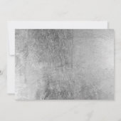 Eenvoudige minimalistische zilvermanuscriptdoopvon save the date (Achterkant)