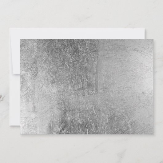 Eenvoudige minimalistische zilvermanuscriptdoopvon save the date (Achterkant)