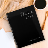 Eenvoudige minimalistische Zwart Wit 2025 Custom F Planner