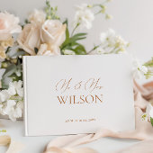 Eenvoudige minimalistische zwart-wit bruiloft gastenboek