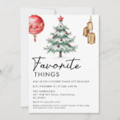 Eenvoudige minimalistische zwart-wit favoriete din kaart (Voorkant)