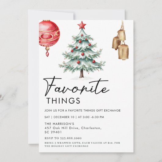 Eenvoudige minimalistische zwart-wit favoriete din kaart (Voorkant)