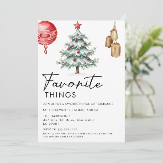 Eenvoudige minimalistische zwart-wit favoriete din kaart (Staand voorkant)