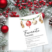 Eenvoudige minimalistische zwart-wit favoriete din kaart