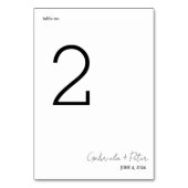 Eenvoudige minimalistische zwart-wit moderne bruil kaart (Achterkant)