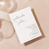 Eenvoudige minimalistische zwart-wit moderne bruil kaart