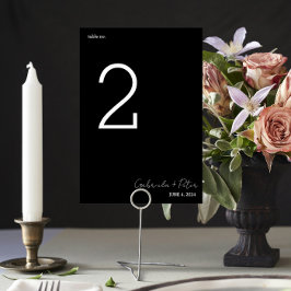Eenvoudige minimalistische zwart-wit moderne bruil kaart