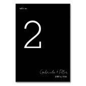 Eenvoudige minimalistische zwart-wit moderne bruil kaart (Achterkant)