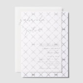 Eenvoudige minimalistische zwart-wit moderne bruil vellum uitnodigingen (Offset (Uitnodiging))