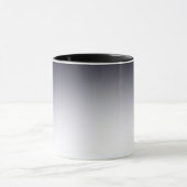 Eenvoudige minimalistische zwart-wit ombre mok (Midden)