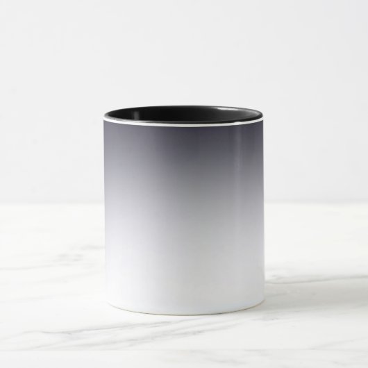 Eenvoudige minimalistische zwart-wit ombre mok (Midden)