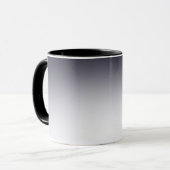 Eenvoudige minimalistische zwart-wit ombre mok (Voorkant links)