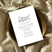 Eenvoudige minimalistische zwart-wit pensioen part kaart