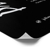 Eenvoudige minimalistische zwart-wit prijslijst poster (Hoek)