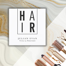 Eenvoudige minimalistische zwart-witte kapper