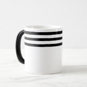 Eenvoudige minimalistische zwart-witte strepen magische mok (Voorkant links)