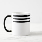 Eenvoudige minimalistische zwart-witte strepen magische mok (Links)