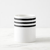 Eenvoudige minimalistische zwart-witte strepen magische mok (Center)
