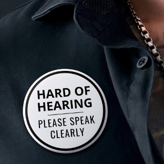 Eenvoudige minimalistische zwart-witte tekst Hard  Ronde Button 5,7 Cm