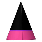 Eenvoudige minimalistische zwarte en roze Hallowee Feesthoedjes (Achterkant)