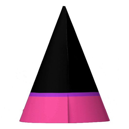 Eenvoudige minimalistische zwarte en roze Hallowee Feesthoedjes (Achterkant)