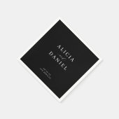 Eenvoudige, minimalistische zwarte en witte elegan servet (Hoek)