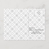 Eenvoudige Minimalistische Zwarte en Witte Kalligr Uitnodiging Briefkaart (Achterkant)