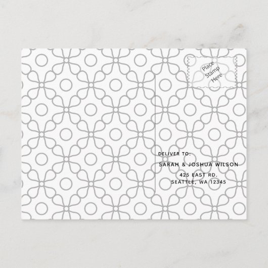 Eenvoudige Minimalistische Zwarte en Witte Kalligr Uitnodiging Briefkaart (Achterkant)