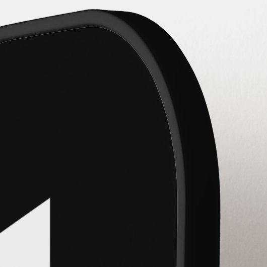 Eenvoudige minimalistische zwarte en witte Logo Pickleball Paddle (Links Detail)