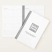 Eenvoudige minimalistische zwarte en witte zakelij planner (Display)