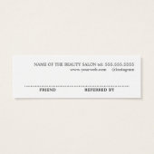 Eenvoudige minimalistische zwarte gouden schoonhei mini visitekaartjes (Achterkant)