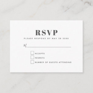 Eenvoudige minimalistische zwarte grijze standaard informatiekaartje