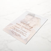 Eenvoudige, minimalistische zwarte scriptkalligraf folie uitnodiging (Gedraaid)