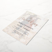 Eenvoudige, minimalistische zwarte-tekstkalligrafi folie uitnodiging (Gedraaid)