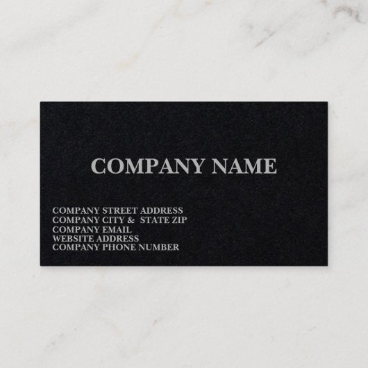 Eenvoudige minimalistische zwarte Visitekaartjes (Achterkant)