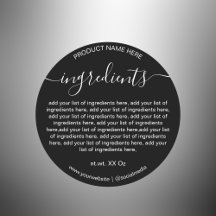 Eenvoudige minimalistische zwarte witte ingrediënt