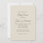 Eenvoudige Minimalistische Zwarte Witte Moderne Br Kaart (Voorkant)