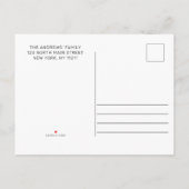 Eenvoudige minimalistische zwarte witte sleutel d aankondigingskaart (Achterkant)