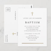 Eenvoudige minimumeisen voor religieuze baptisme briefkaart (Voorkant / Achterkant)