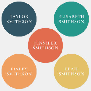 Eenvoudige minimumkleuropbrengsten Aangepaste-naam Labels