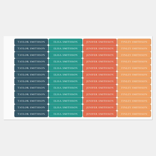 Eenvoudige minimumkleuropbrengsten Aangepaste-naam Labels (Vel)