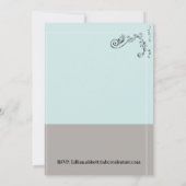 Eenvoudige Mint Blue Grey Retirement Party Restaur Kaart (Achterkant)