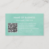 Eenvoudige Mint Chic Boutique Monogram Sociale Med Visitekaartje (Achterkant)