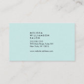 Eenvoudige Mint Green Appointkaart Afsprakenkaartje (Achterkant)