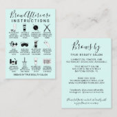 Eenvoudige Mint Green Brows Nazorg Icon Visitekaartje (Voorkant / Achterkant)