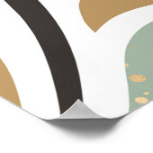 Eenvoudige Mint Green & Gold Branch Art-afdrukken Poster (Hoek)