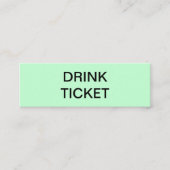 Eenvoudige Mint Green Pas getrouwd Wedding Drink T Mini Visitekaartje (Voorkant)