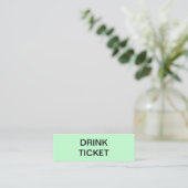 Eenvoudige Mint Green Pas getrouwd Wedding Drink T Mini Visitekaartje (Staand voorkant)